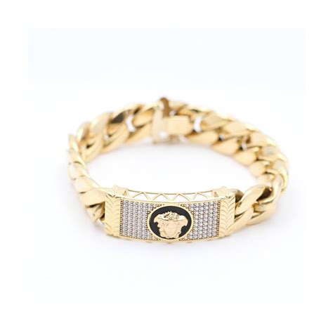 pulsera versace hombre oro